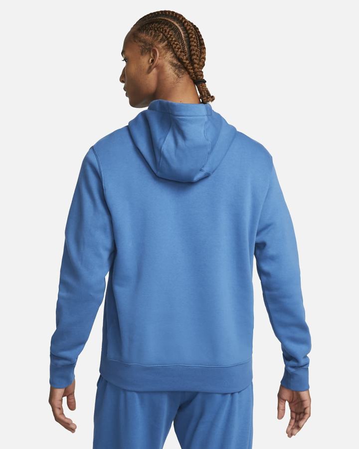 Sudadera Con Capucha Nike Sportswear Club Fleece Mujer Azules Oscuro Blancas | QVGFK-1876