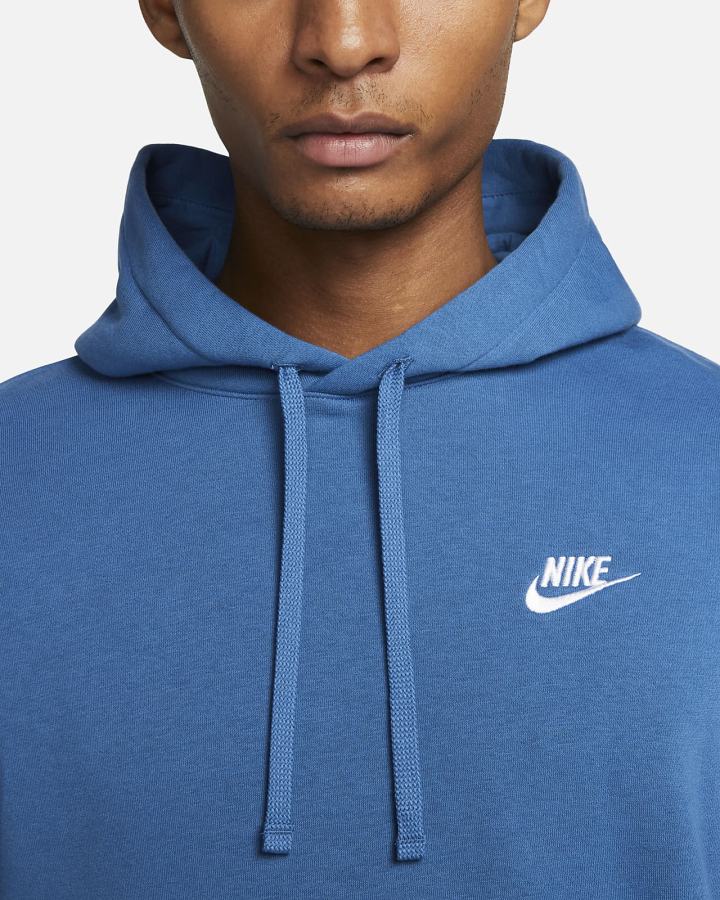 Sudadera Con Capucha Nike Sportswear Club Fleece Mujer Azules Oscuro Blancas | QVGFK-1876