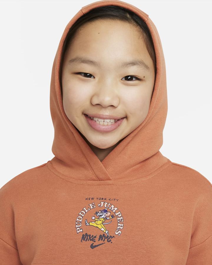 Sudadera Con Capucha Nike Sportswear Club Fleece NYC Kids Niña Rojas | REUMN-7589