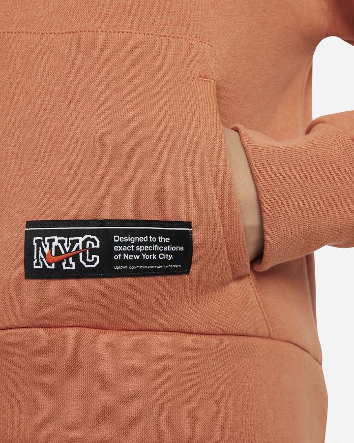 Sudadera Con Capucha Nike Sportswear Club Fleece NYC Kids Niña Rojas | REUMN-7589