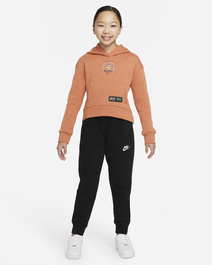 Sudadera Con Capucha Nike Sportswear Club Fleece NYC Kids Niña Rojas | REUMN-7589