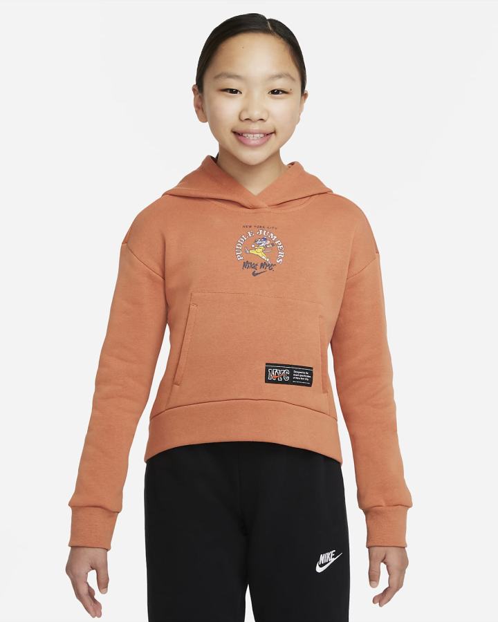 Sudadera Con Capucha Nike Sportswear Club Fleece NYC Kids Niña Rojas | REUMN-7589