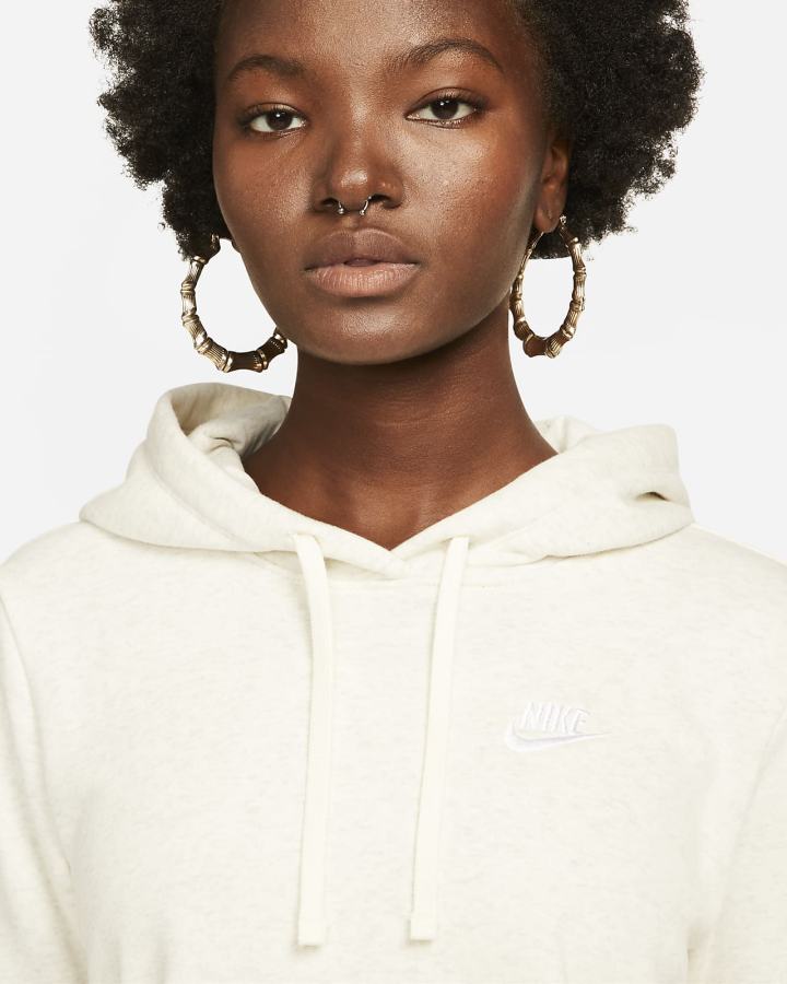 Sudadera Con Capucha Nike Sportswear Club Fleece Mujer Beige Blancas | RIFLS-5784