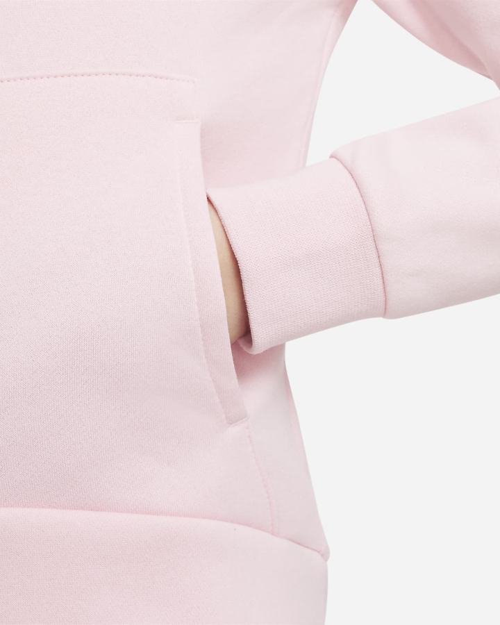 Sudadera Con Capucha Nike Sportswear Club Fleece Kids Full-Zip Niña Rosas Blancas | RMZNG-7056