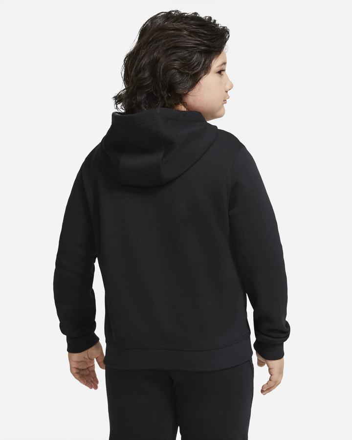 Sudadera Con Capucha Nike Sportswear Club Kids Full-Zip Niño Negras Blancas | RQGEK-3425