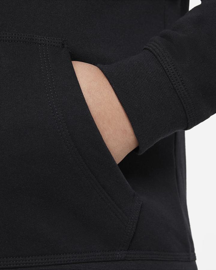 Sudadera Con Capucha Nike Sportswear Club Kids Full-Zip Niño Negras Blancas | RQGEK-3425