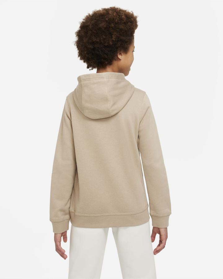 Sudadera Con Capucha Nike Sportswear Club Kids Niño Kaki Blancas | SCIZM-8219