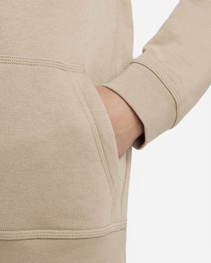 Sudadera Con Capucha Nike Sportswear Club Kids Niño Kaki Blancas | SCIZM-8219