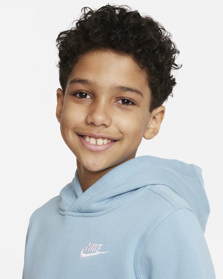 Sudadera Con Capucha Nike Sportswear Club Kids Niño Azules Blancas | SJZYM-5723