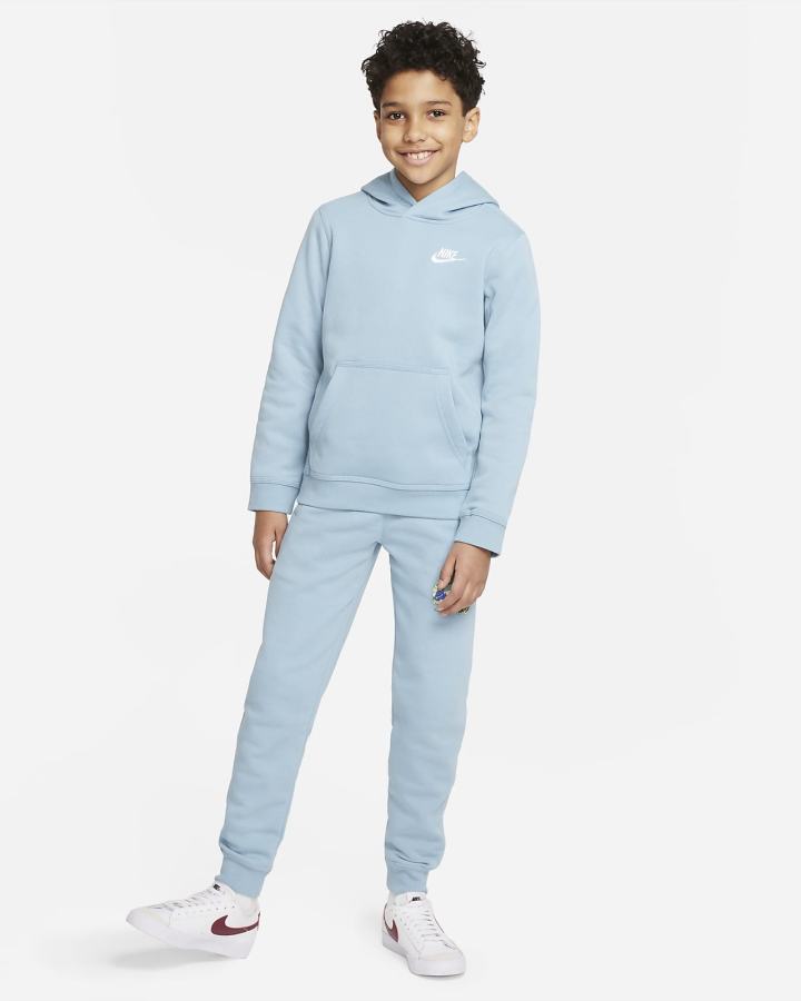 Sudadera Con Capucha Nike Sportswear Club Kids Niño Azules Blancas | SJZYM-5723