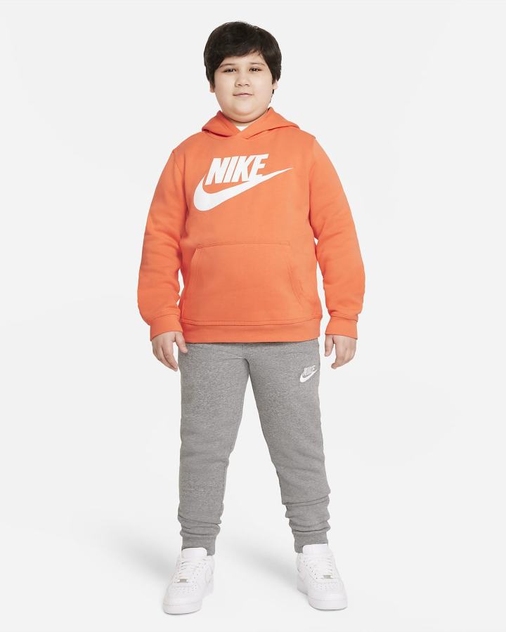 Sudadera Con Capucha Nike Sportswear Club Fleece Kids Niña Naranjas Blancas | TCRVU-5712