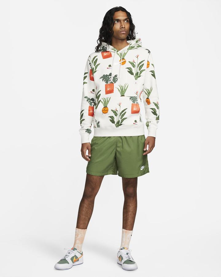 Sudadera Con Capucha Nike Sportswear Club Hombre Verde Blancas | TKXRV-1974