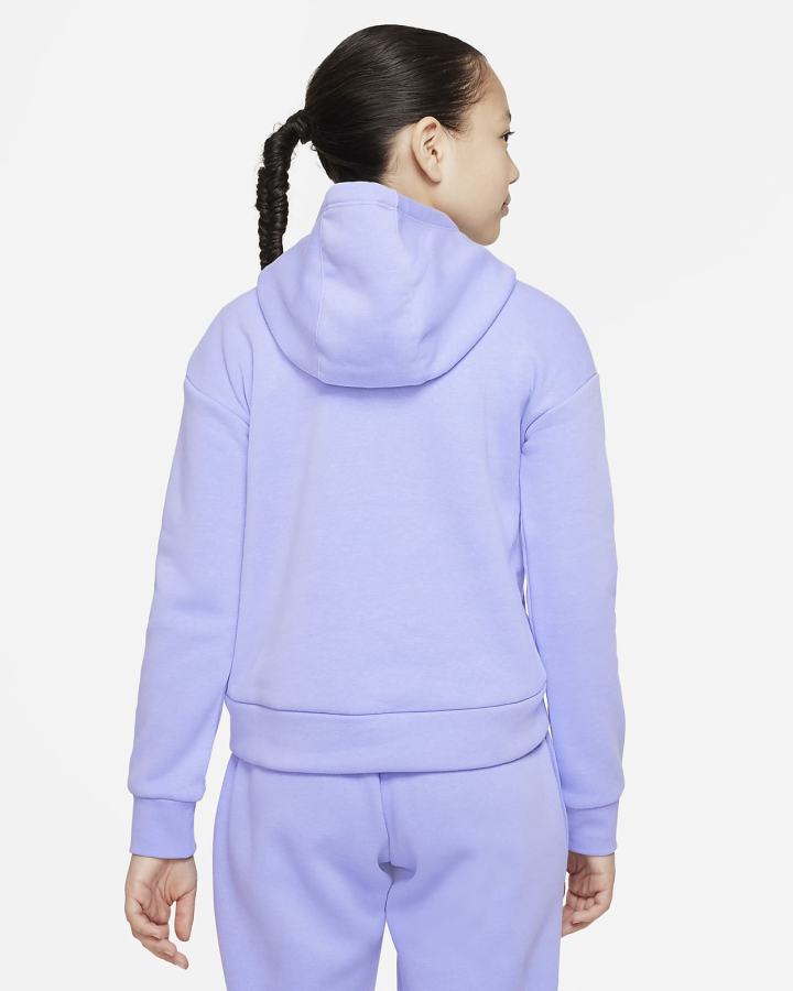 Sudadera Con Capucha Nike Sportswear Club Fleece Kids Niña Blancas | TLQSG-5637