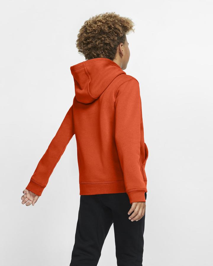Sudadera Con Capucha Nike Sportswear Club Kids Niño Naranjas Blancas | TMZNS-1438