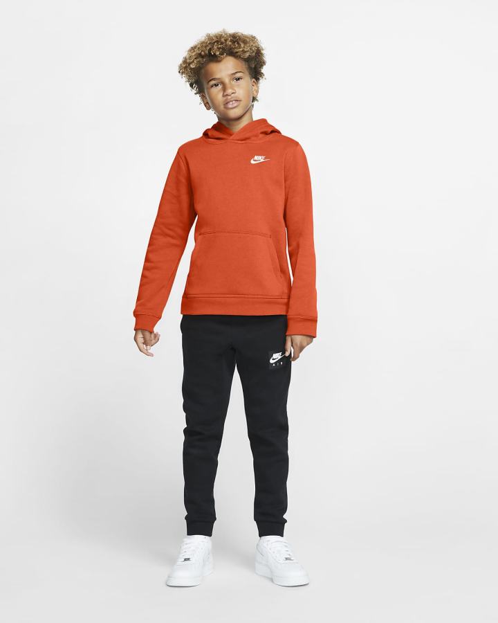 Sudadera Con Capucha Nike Sportswear Club Kids Niño Naranjas Blancas | TMZNS-1438