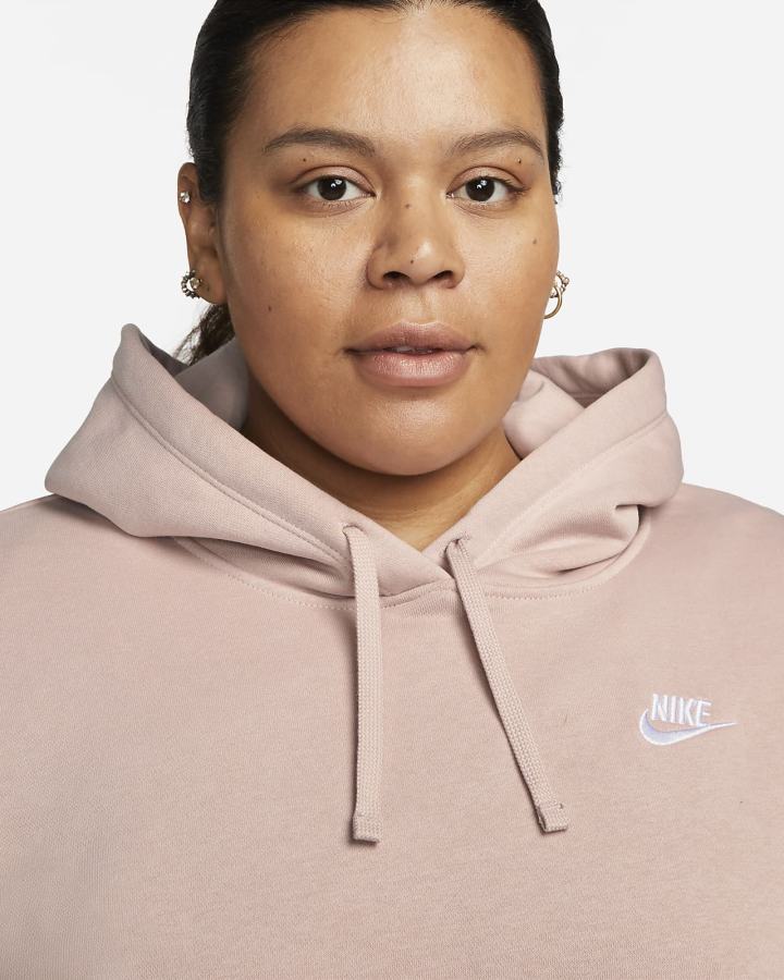 Sudadera Con Capucha Nike Sportswear Club Fleece Mujer Rosas Blancas | TNBKP-0891