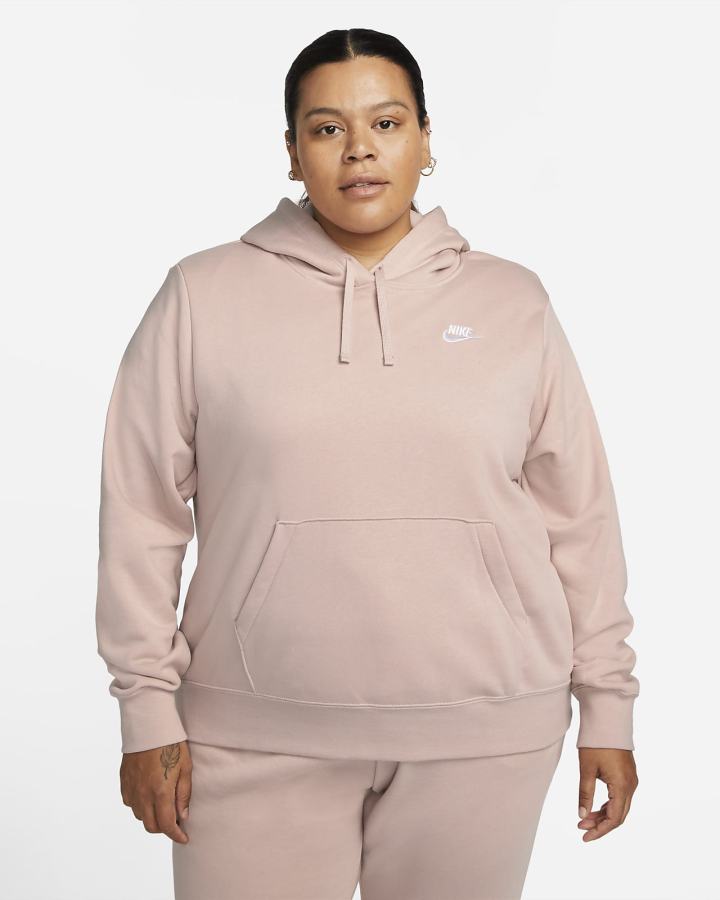 Sudadera Con Capucha Nike Sportswear Club Fleece Mujer Rosas Blancas | TNBKP-0891