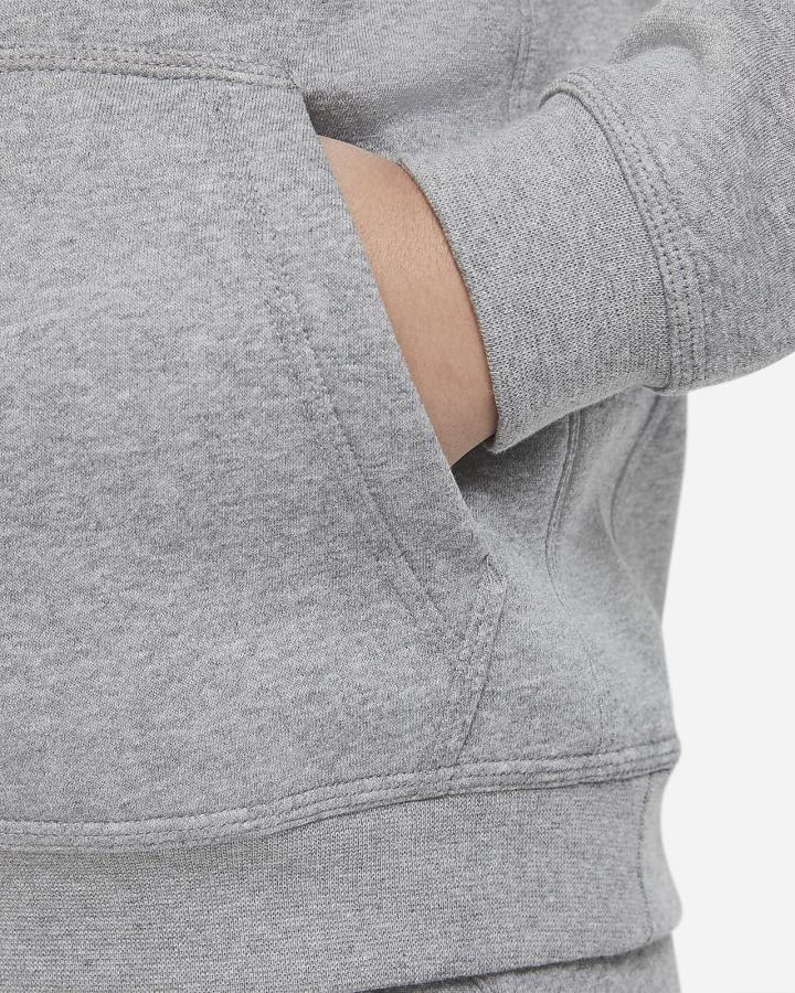 Sudadera Con Capucha Nike Sportswear Club Fleece Kids Niña Gris Oscuro | TOLBE-0289