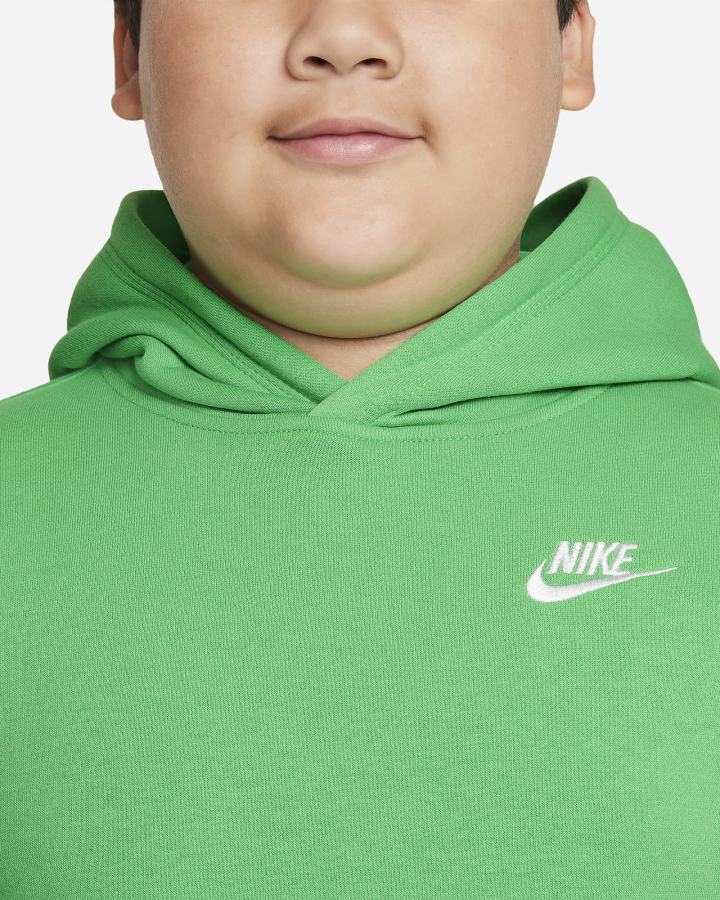 Sudadera Con Capucha Nike Sportswear Club Kids Niño Verde Claro Blancas | TQIUZ-1589