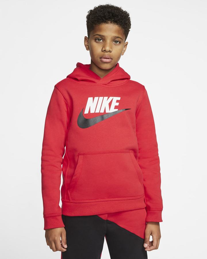 Sudadera Con Capucha Nike Sportswear Club Fleece Kids Niña Rojas | TZAVC-3214