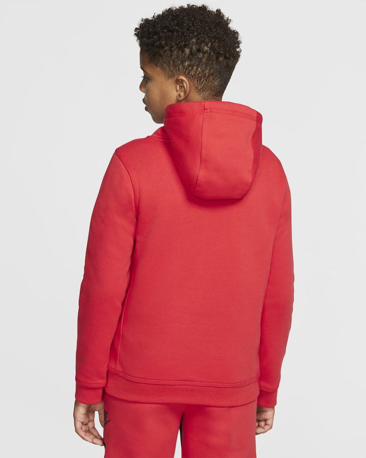 Sudadera Con Capucha Nike Sportswear Club Fleece Kids Niña Rojas | TZAVC-3214