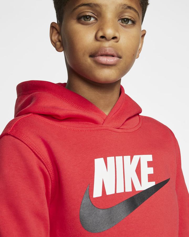 Sudadera Con Capucha Nike Sportswear Club Fleece Kids Niña Rojas | TZAVC-3214