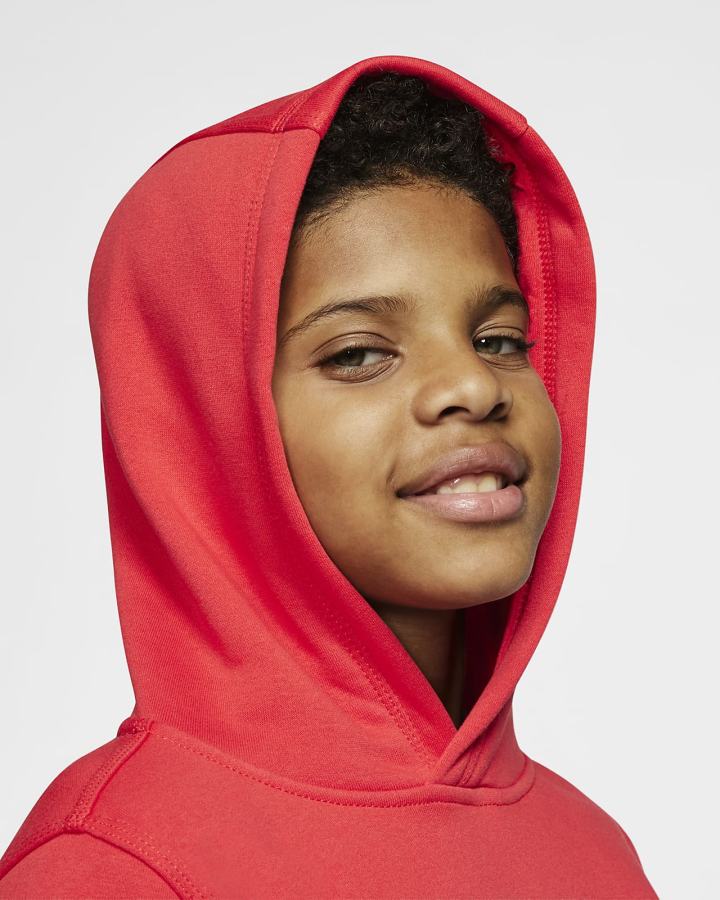 Sudadera Con Capucha Nike Sportswear Club Fleece Kids Niña Rojas | TZAVC-3214