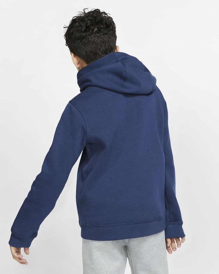 Sudadera Con Capucha Nike Sportswear Club Kids Niño Azul Marino Blancas | UEPDQ-6385