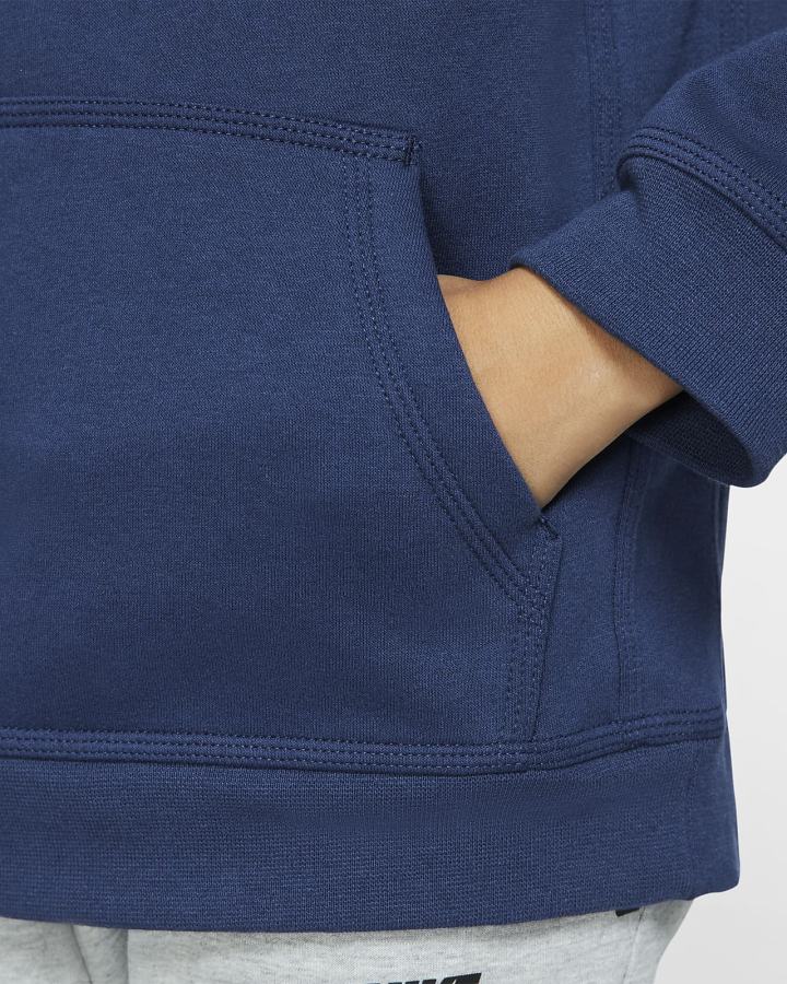 Sudadera Con Capucha Nike Sportswear Club Kids Niño Azul Marino Blancas | UEPDQ-6385