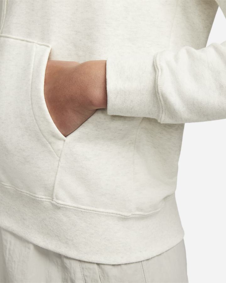 Sudadera Con Capucha Nike Sportswear Club Fleece Full-Zip Mujer Beige Blancas | UGVKT-4086