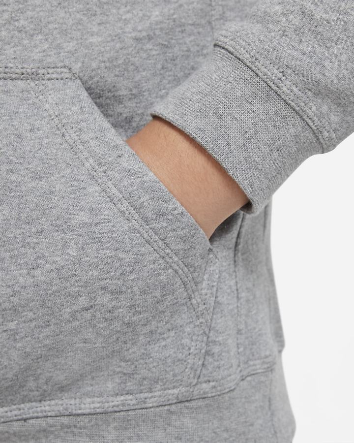 Sudadera Con Capucha Nike Sportswear Club Kids Niño Gris Oscuro Blancas | UQFMO-5296