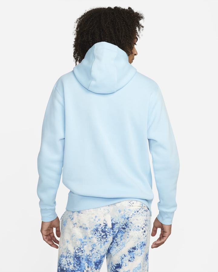 Sudadera Con Capucha Nike Sportswear Club Fleece Mujer Azules Blancas | VFDHR-3706