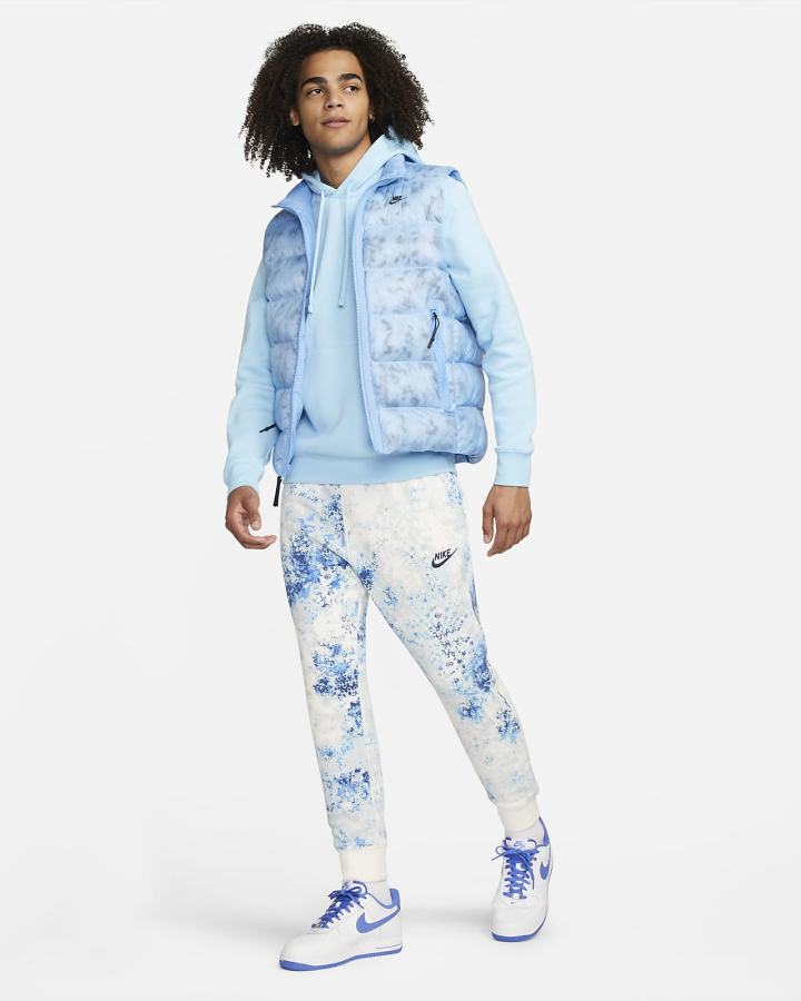 Sudadera Con Capucha Nike Sportswear Club Fleece Mujer Azules Blancas | VFDHR-3706