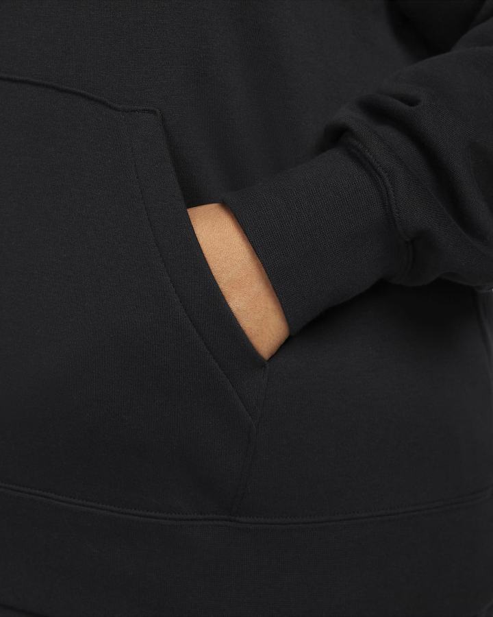 Sudadera Con Capucha Nike Sportswear Club Fleece Mujer Negras Blancas | VJIWO-0249