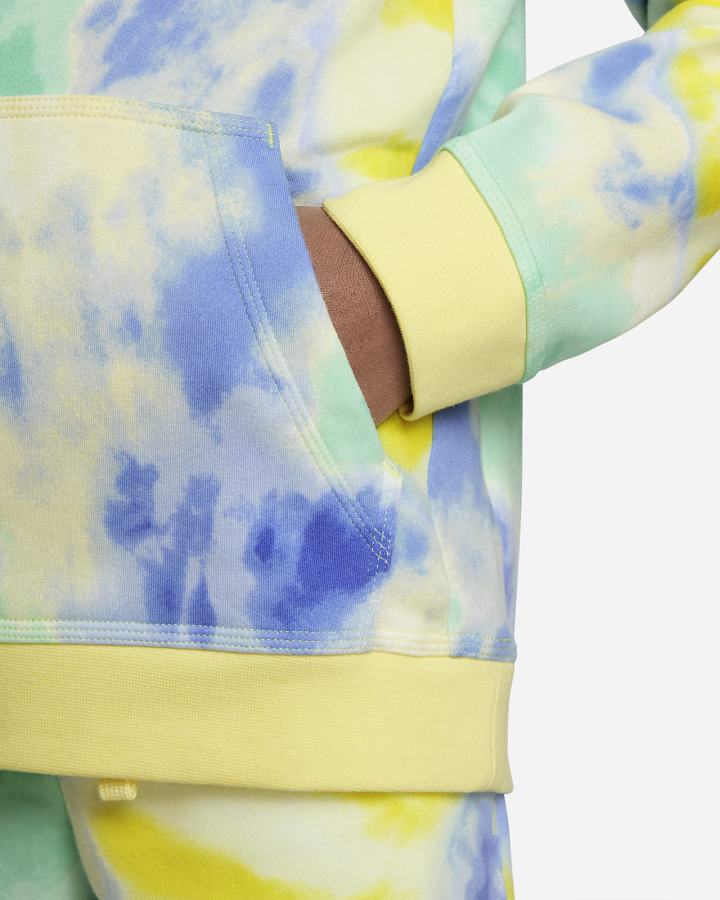 Sudadera Con Capucha Nike Sportswear Club Kids Tie-Dye Niño Verde Menta | VQKHE-5341