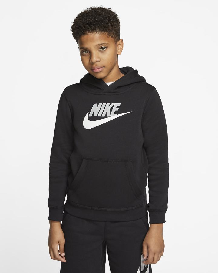 Sudadera Con Capucha Nike Sportswear Club Fleece Kids Niña Negras Gris Claro | WQDVG-6859