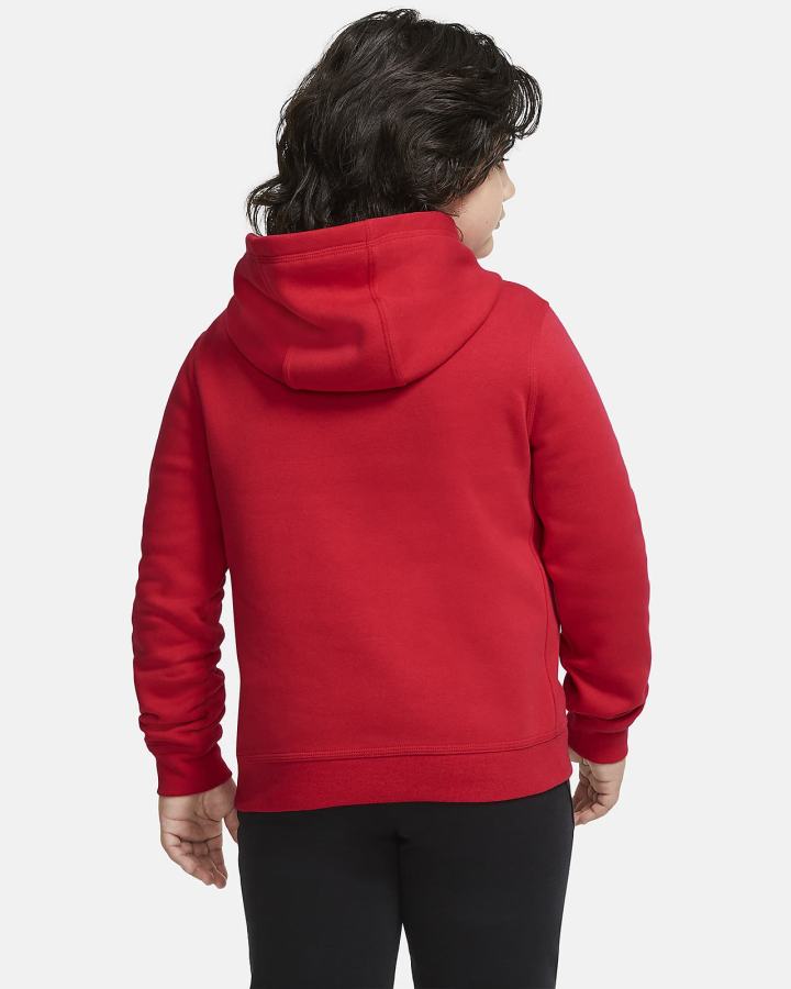 Sudadera Con Capucha Nike Sportswear Club Kids Niño Rojas Blancas | WRKQM-4286