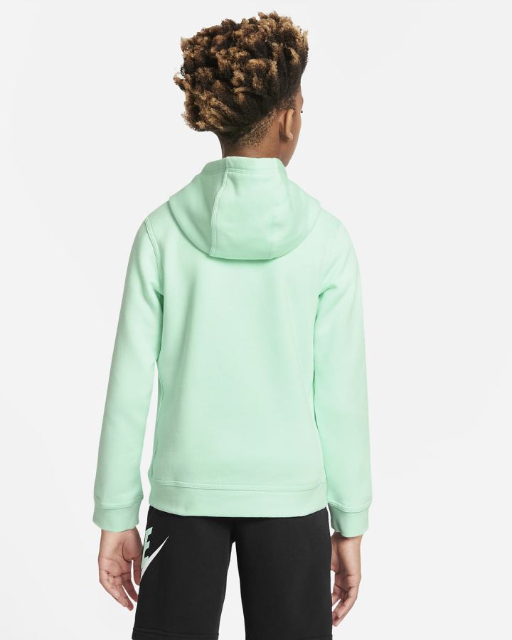 Sudadera Con Capucha Nike Sportswear Club Kids Niño Verde Menta Blancas | WVUPJ-5807