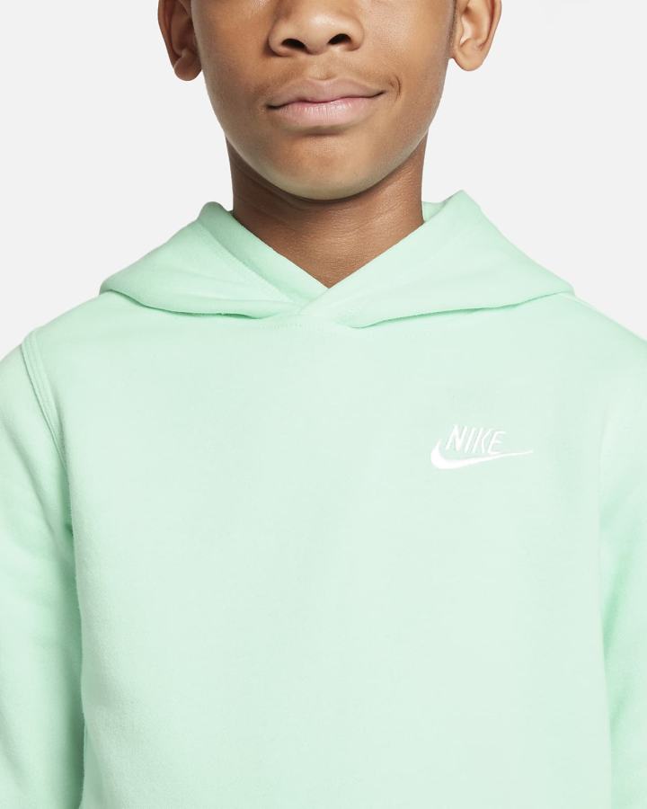 Sudadera Con Capucha Nike Sportswear Club Kids Niño Verde Menta Blancas | WVUPJ-5807