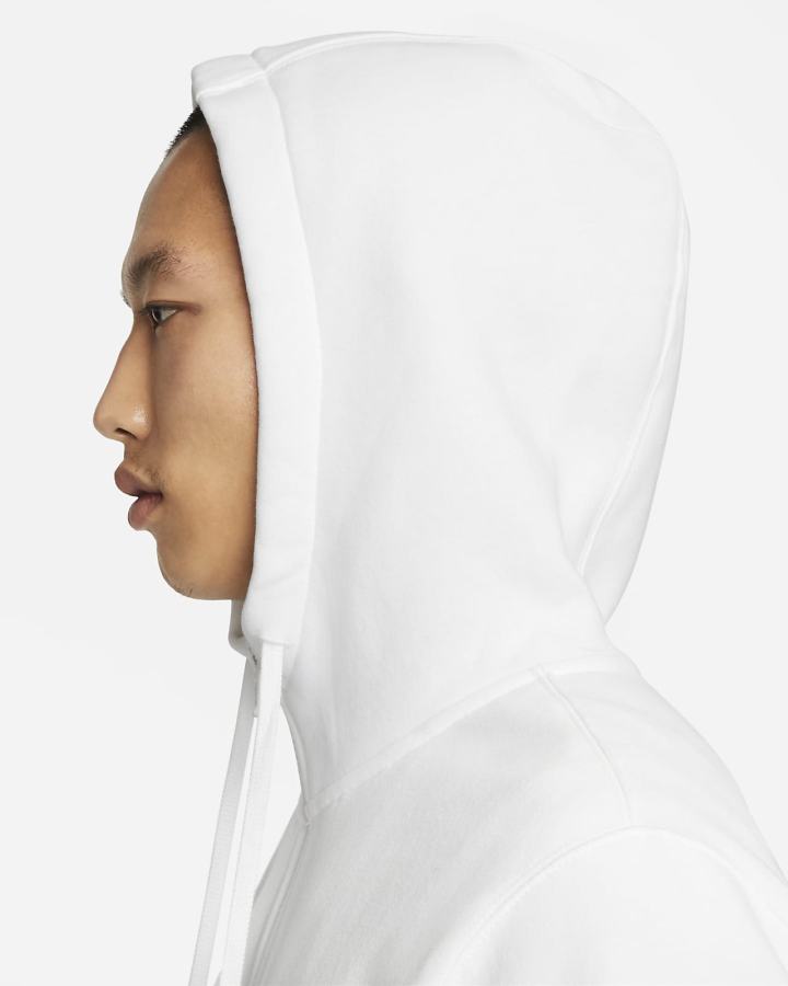 Sudadera Con Capucha Nike Sportswear Club Fleece Full-Zip Hombre Blancas Negras | WVXHQ-1890