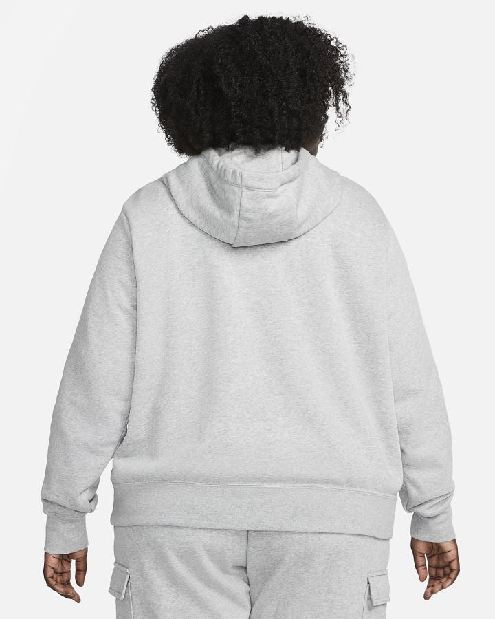 Sudadera Con Capucha Nike Sportswear Club Fleece Mujer Gris Oscuro Blancas | XLJAR-3126