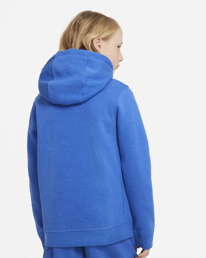 Sudadera Con Capucha Nike Sportswear Club Fleece Kids Niña Azul Real | XOSUF-9340