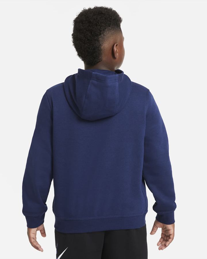 Sudadera Con Capucha Nike Sportswear Club Fleece Kids Niña Azul Marino | XYBUQ-7582