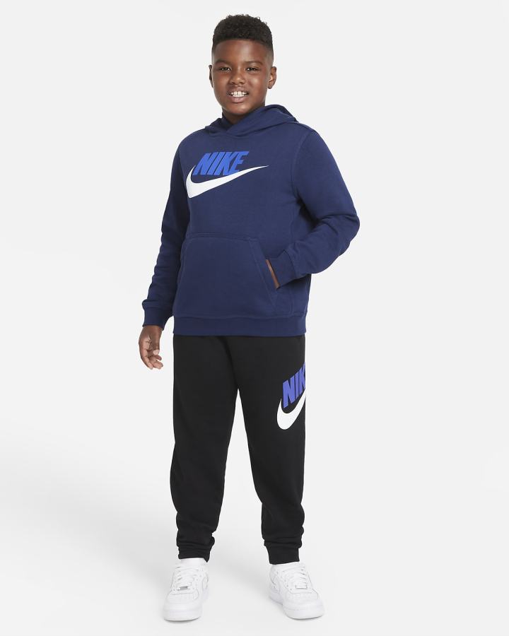 Sudadera Con Capucha Nike Sportswear Club Fleece Kids Niña Azul Marino | XYBUQ-7582