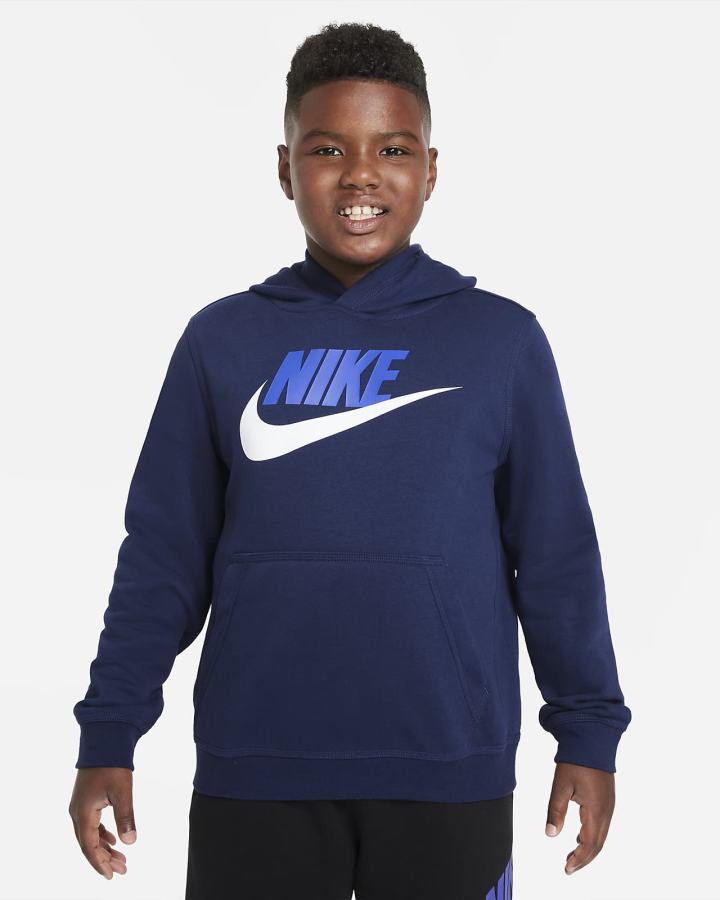 Sudadera Con Capucha Nike Sportswear Club Fleece Kids Niña Azul Marino | XYBUQ-7582