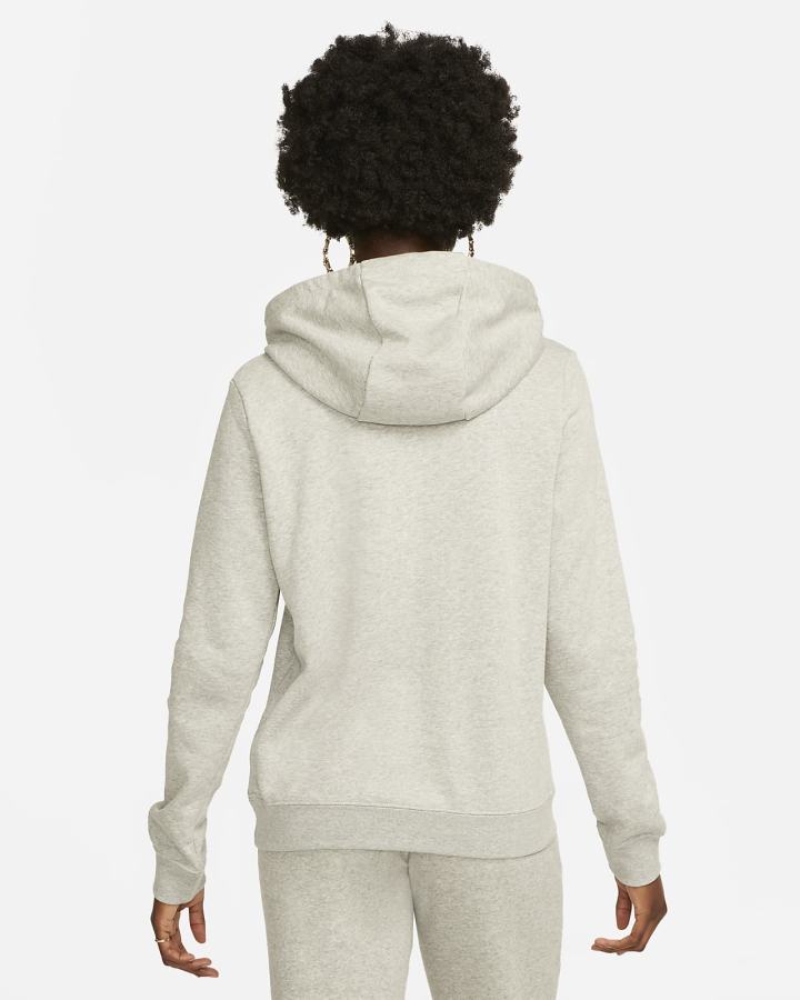 Sudadera Con Capucha Nike Sportswear Club Fleece Mujer Gris Oscuro Blancas | YDOPK-6815