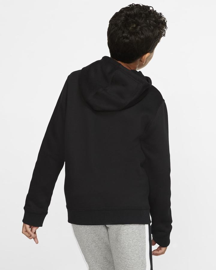 Sudadera Con Capucha Nike Sportswear Club Kids Full-Zip Niño Negras Blancas | YHWVN-2345