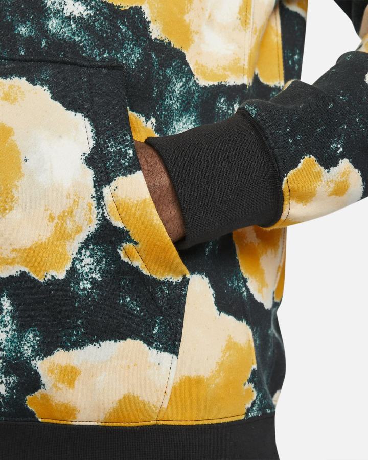 Sudadera Con Capucha Nike Sportswear Club Fleece Floral Hombre Negras | YJFXK-2460