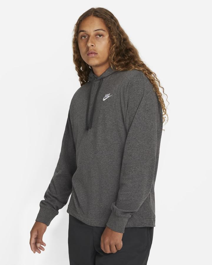 Sudadera Con Capucha Nike Sportswear Club Hombre Gris Blancas | YNBXK-4912