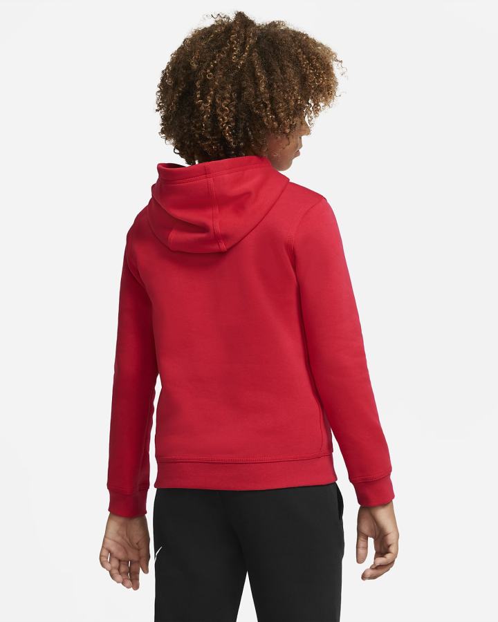Sudadera Con Capucha Nike Sportswear Club Kids Niño Rojas Blancas | YZERF-4361